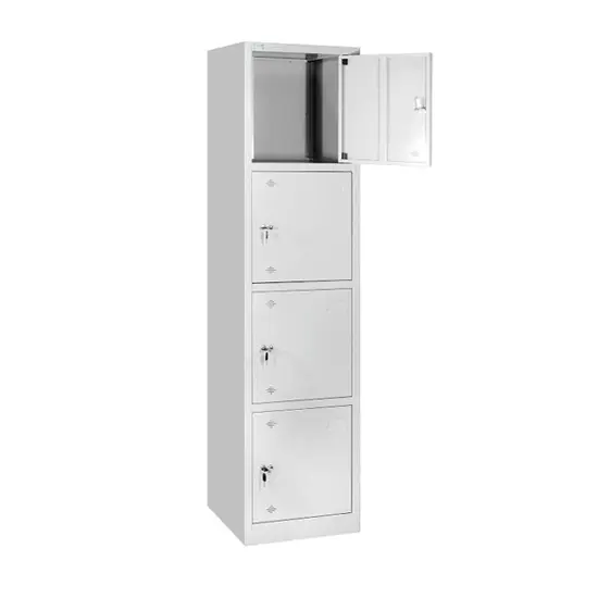Tủ locker 4 ngăn được sử dụng trong văn phòng làm việc nhỏ