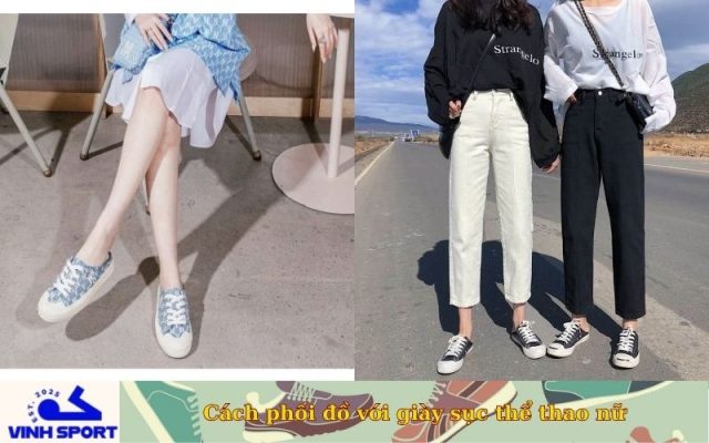 Cách phối đồ với giày sục thể thao nữ