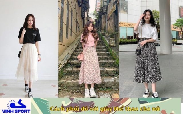 Cách phối đồ với giày thể thao cho nữ
