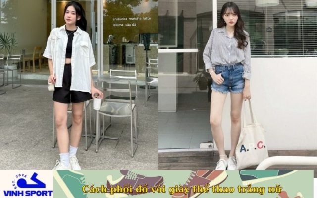 Cách phối đồ với giày thể thao trắng nữ