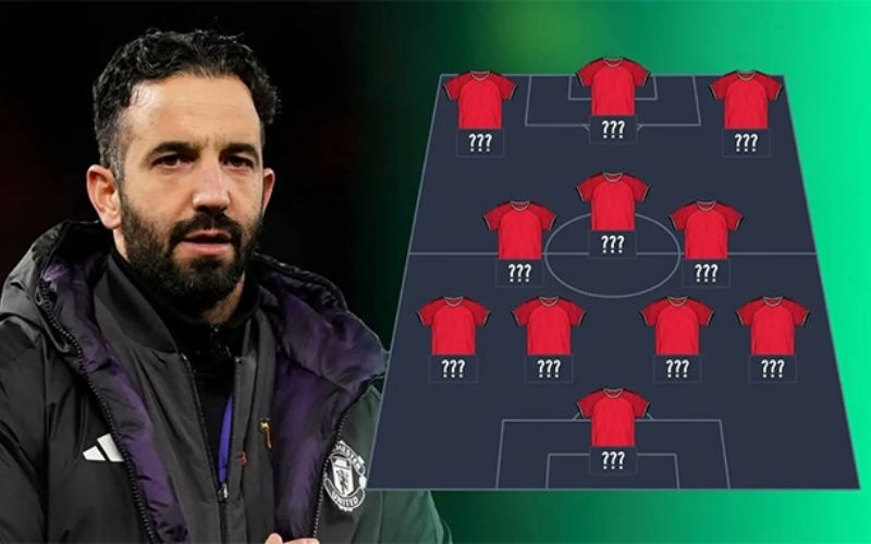 Ruben Amorim áp dụng sơ đồ chiến thuật ba trung vệ tại Manchester United ra sao